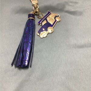 Brahmin Copa Car Charm/Tassel in Royalty Blue EUC